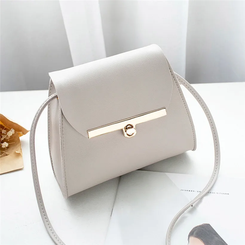 Simple Flap Shoulder PU Leather Bags Women Girls Pure Color Mini Messenger Chest Bag Cross body Handbags bolsa feminina Simple Flap Shoulder PU Leather Bags Women Girls Pure Color Mini Messenger Chest Bag Cross body Handbags bolsa feminina