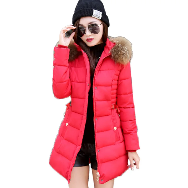 

2016 korean winter jackets coat new women's long-sleeved cotton  Slim large size fashion parka women jackets