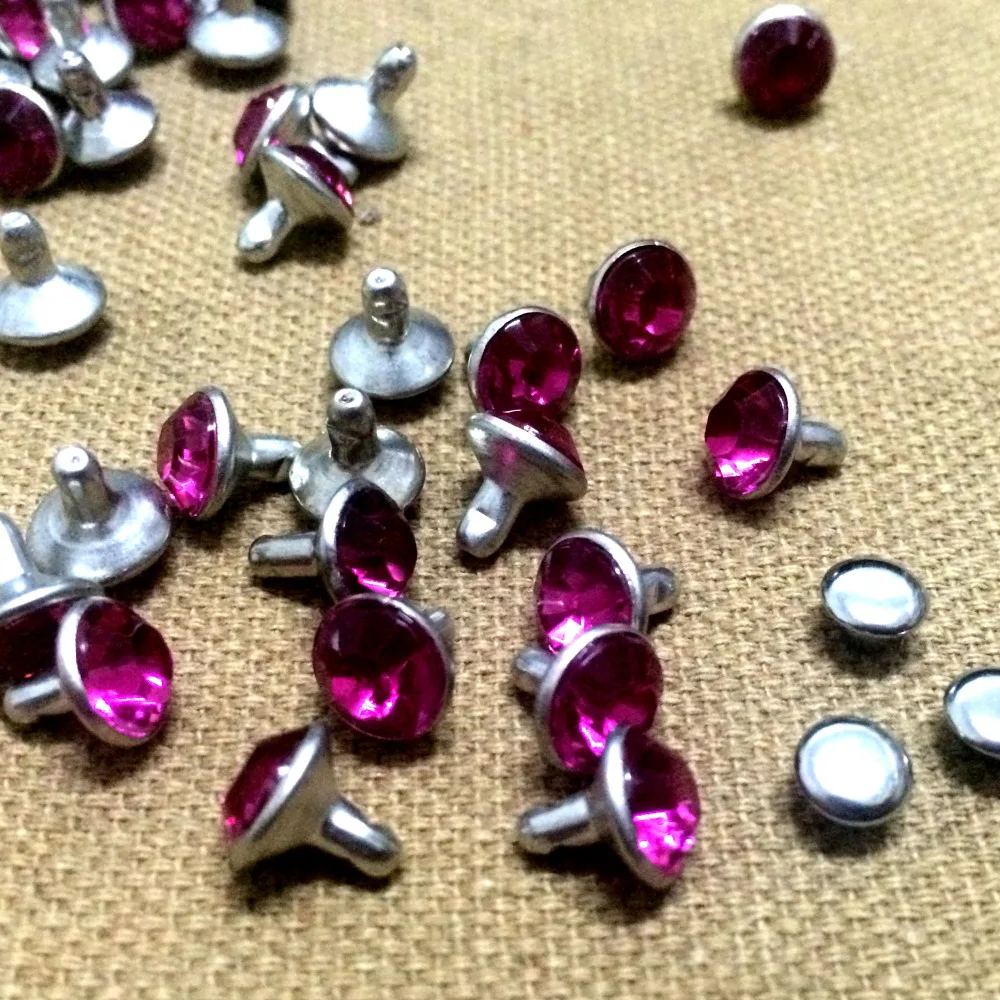 Diy Nailhead Deal Acrylic 100sets Fuschia 1