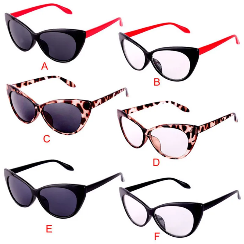 

Fashion Unisex Sunglasses 2017 European And American Style Sexy Cat Eye Sunglasses for Men Women Plastic Frame Glasses Gafas