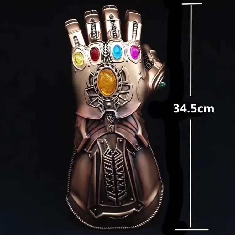 Светодиодный светильник Thanos Infinity Gauntlet Мстители Бесконечность войны косплей светодиодный перчатки ПВХ/латекс фигурка модель игрушки Хэллоуин реквизит