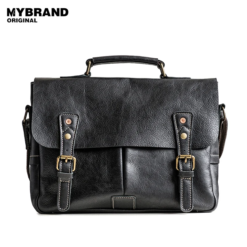 MYBRANDORIGINAL messenger bags genuine leather bag men briefcases crossbody bags for man handbag casual men s