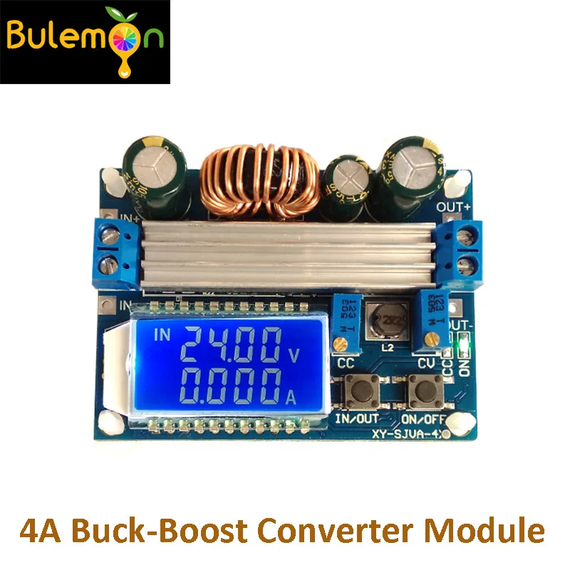

4A Buck-Boost Converter Module Adjustable Buck Boost Board With LCD Display