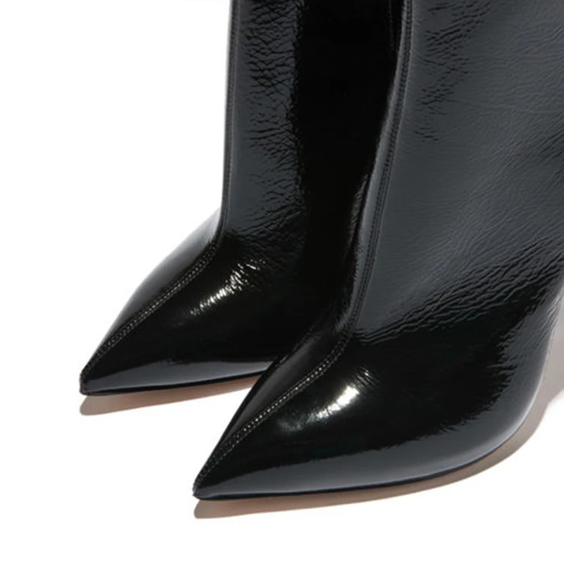 Arden Furtado/Модная женская обувь г. Демисезонные пикантные Ботильоны на молнии с острым носком на шпильке 12 см Размер 33-43