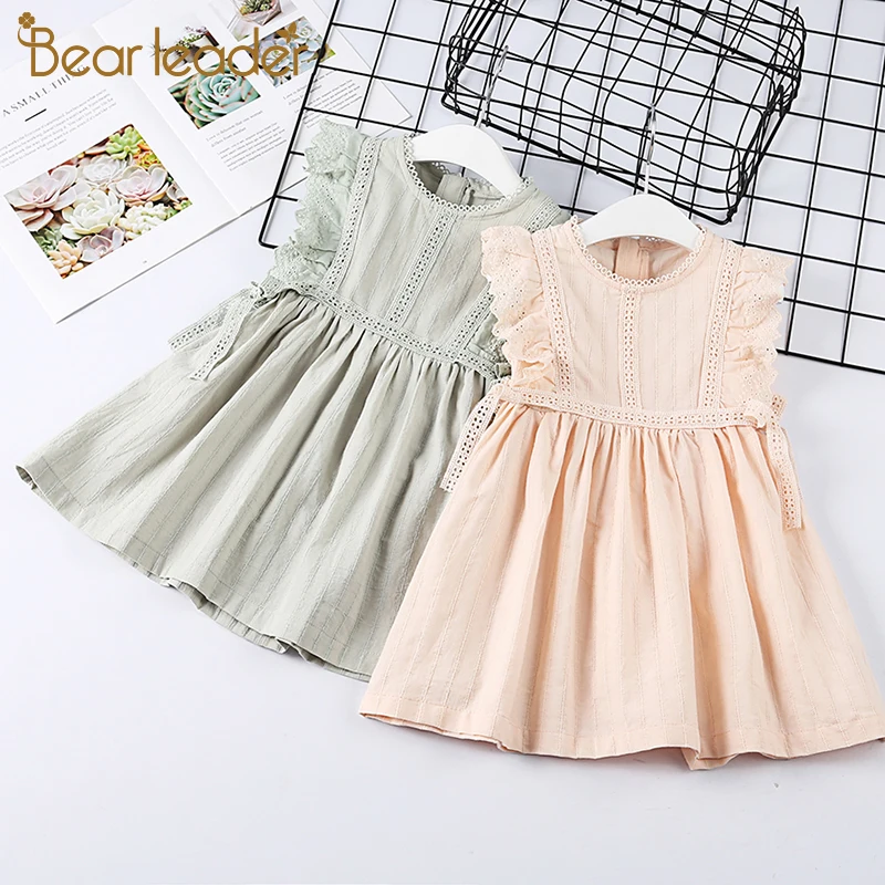 

Bear Leader Girls Princess 2019 Dress Girls Fly Sleeve Solid Bow Dresses for Girls Elegant Dresses Girls Costume Kids Dress 3-7Y