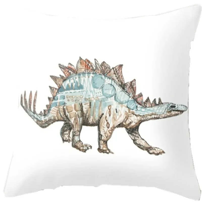 الحيوان Coloeful بشراسة الديناصورات وسادة يغطي المنزل كنبة مكتب مربع كيس وسادة وسادة الزخرفية يغطي سادات الحيوان Coloeful بشراسة الديناصورات وسادة يغطي المنزل كنبة مكتب مربع كيس وسادة وسادة الزخرفية يغطي سادات