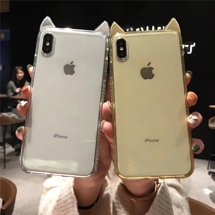 

Transparent Soft Silicone Phone Case For iPhone XR XS MAX X 8 7 6 6S Plus Cases Glitter Diamond TPU Coque For iPhone XR XS MAX