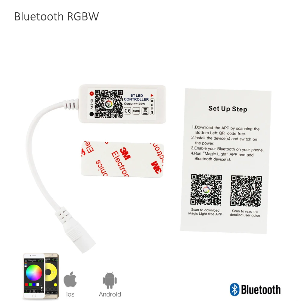 Беспроводной wifi светодиодный контроллер RGB DC5-24V Bluetooth RGBW IR/RF пульт дистанционного управления Google Home Mini для светодиодной ленты контроллер rgbww