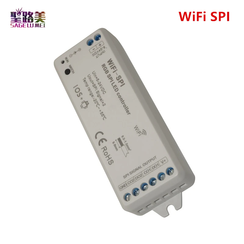 Светодиодные пиксельные цифровые полосы управляемый RGB SPI Wi Fi контроллером