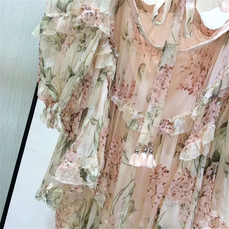 Spring Summer Sexy Chiffon Dress 2019 Long Sleeve Ruffle Red Backless Hollow Out Mini Dress For Women (5)