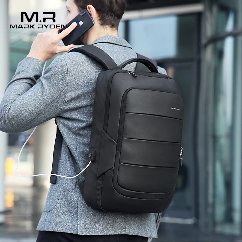 Mark Ryden Man Backpack Fit 15.6 inch Laptop Multifunctional USB Recharging Waterproof Travel Male Bag Anti-thief Mochila