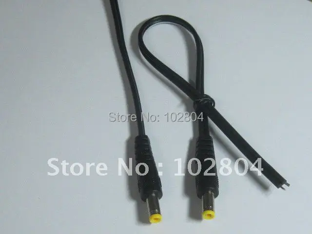 

20 pcs DC Power Plug Male Connector 5.5x2.1mm With Cord Cable 25cm 18AWG