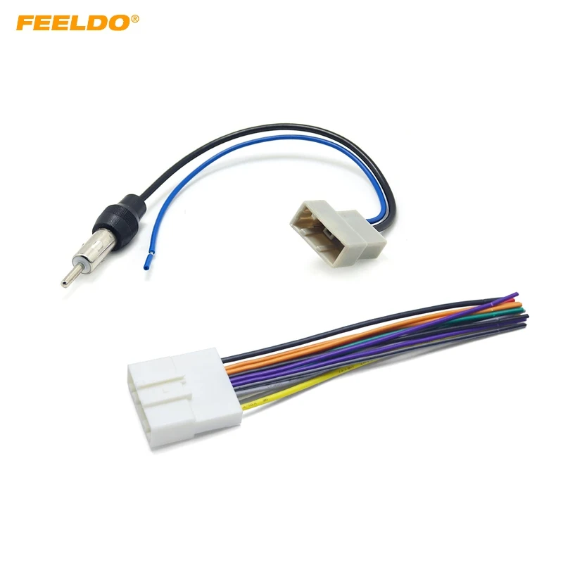 

FEELDO Car CD Audio Stereo Wiring Harness Antenna Adapter For Nissan/Subaru/Infiniti Install Aftermarket CD/DVD Stereo #1647