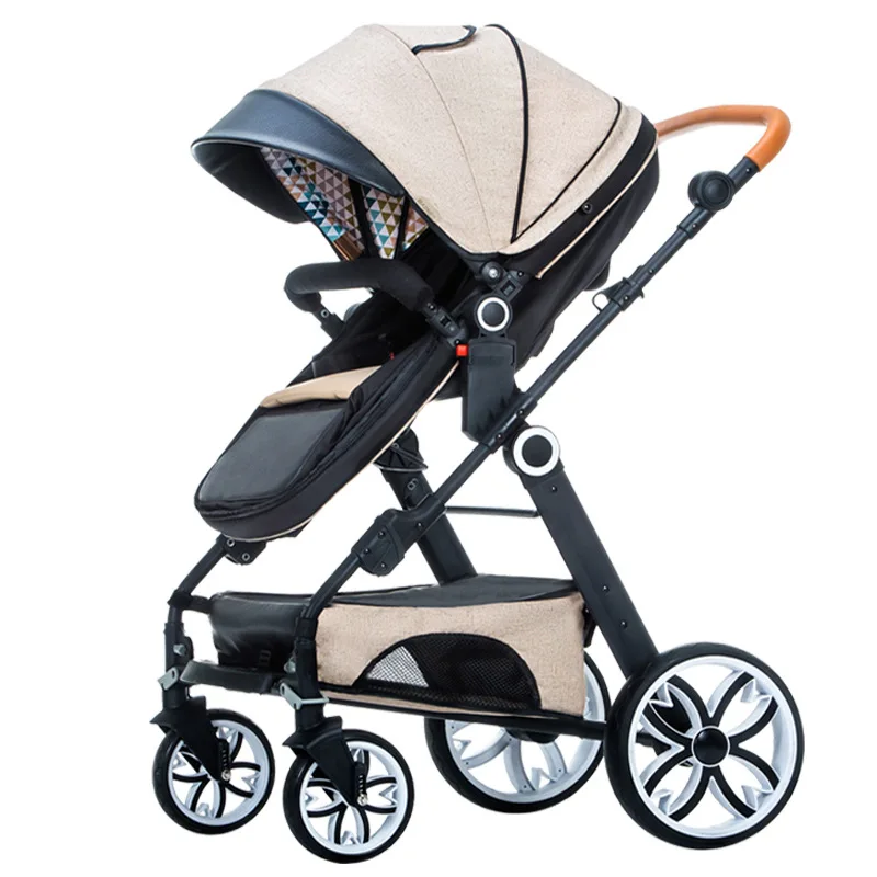 

High view baby stroller 2 in 1 stroller folding two-way baby strollers four wheel umbrella stroller for new born baby