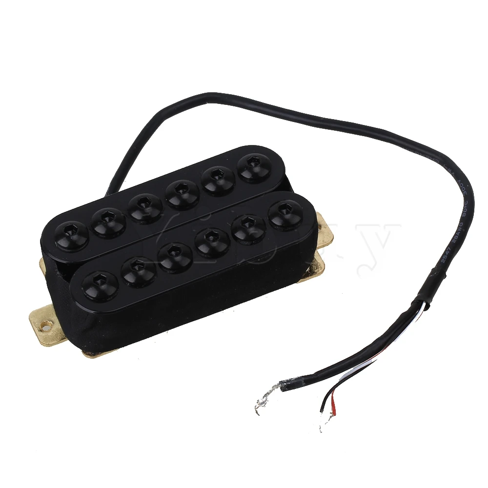 Yibuy HOC-BK-TMB Double Coil Metal Electric Guitar Pickups Humbucker Black 