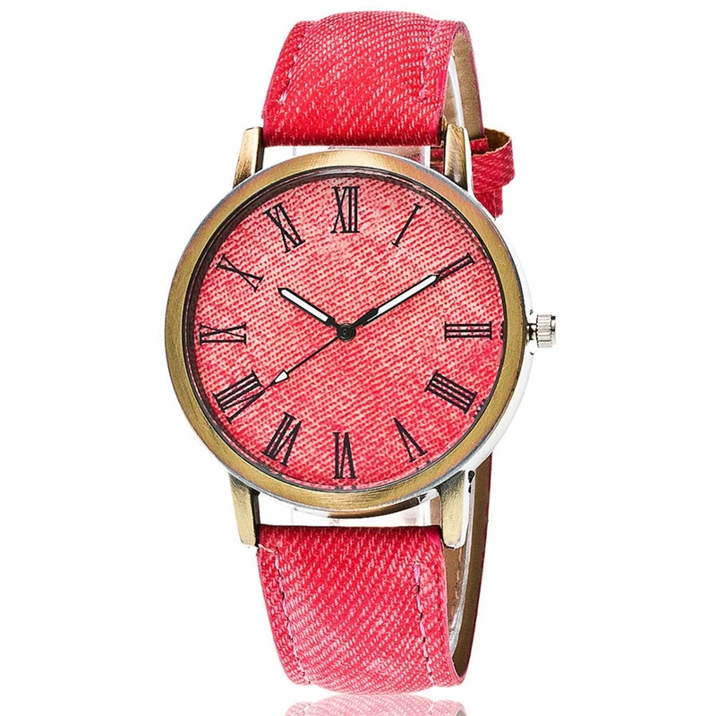 Classic Bronze Men font b Women b font font b Watches b font Denim Retro Leather
