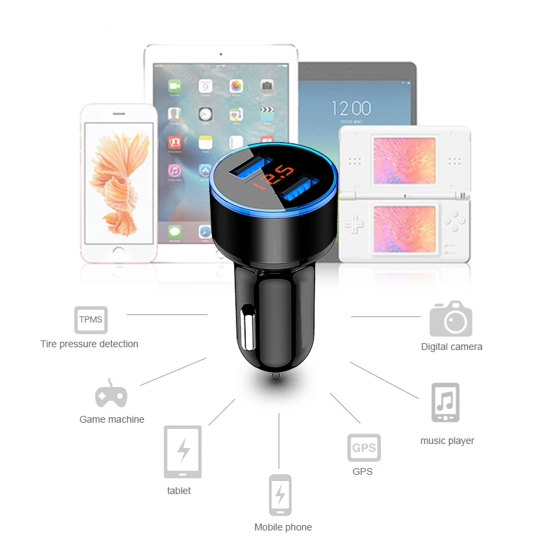 Автомобиль прикуривателя Универсальный USB адаптер Dual Usb Автомобильное Зарядное
