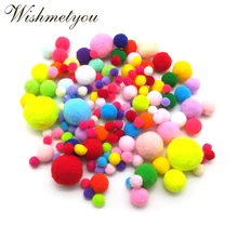 WISHMETYOU 100pcs 8MM-30MM Colorful Fluffy Pom Pom Ball Soft Balls Crafts For Kids Diy Christmas Toys Decor Home Party Supplies WISHMETYOU 100pcs 8MM-30MM Colorful Fluffy Pom Pom Ball Soft Balls Crafts For Kids Diy Christmas Toys Decor Home Party Supplies