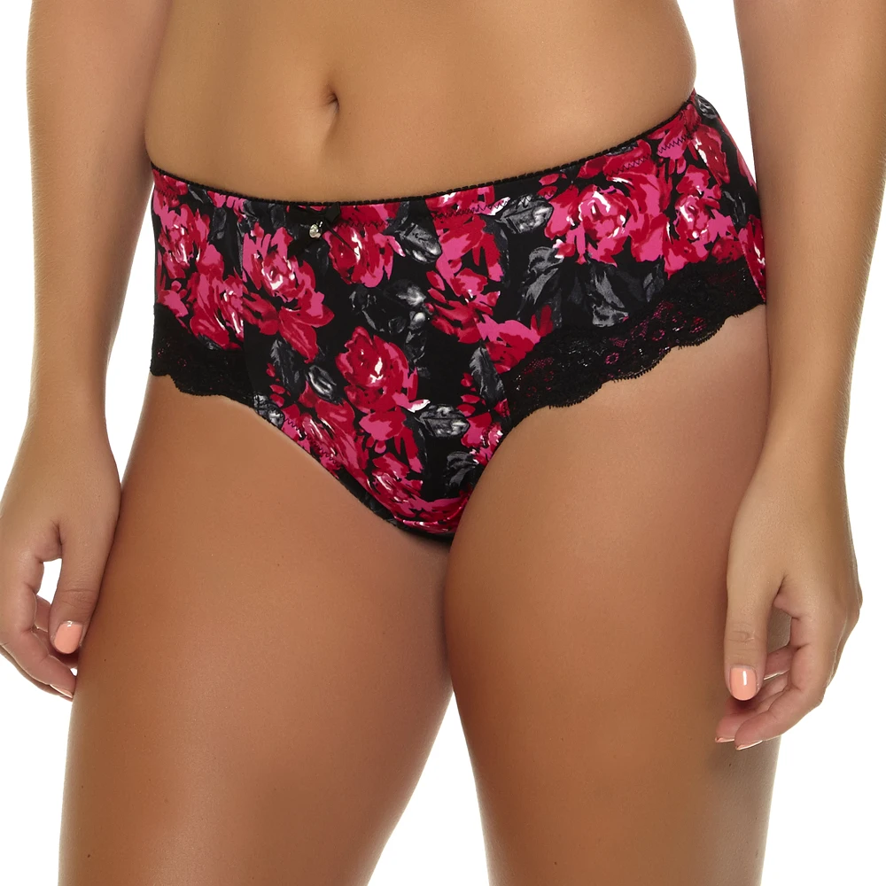 Women Floral Printed Panty Plus Size High Waist Underwear XL -7XL