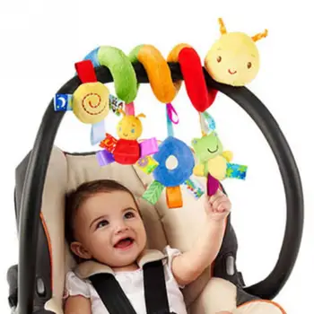 

Baby Plush Animal Rattle Mobile Infant Stroller Bed Crib Spiral Hanging Toys Music Gift for Newborn Children 0-12 Months