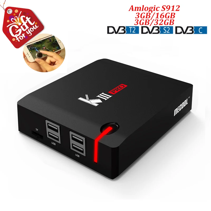 Kiii pro Dvb-t2 Dvb s2 T2 C Dvb-c Dvbt2 Android ТВ коробка Android 7,1 Amlogic S912 Octa Core 3 ГБ DDR4 оперативной памяти 16 ГБ Rom k3 Декодер каналов кабельного телевидения