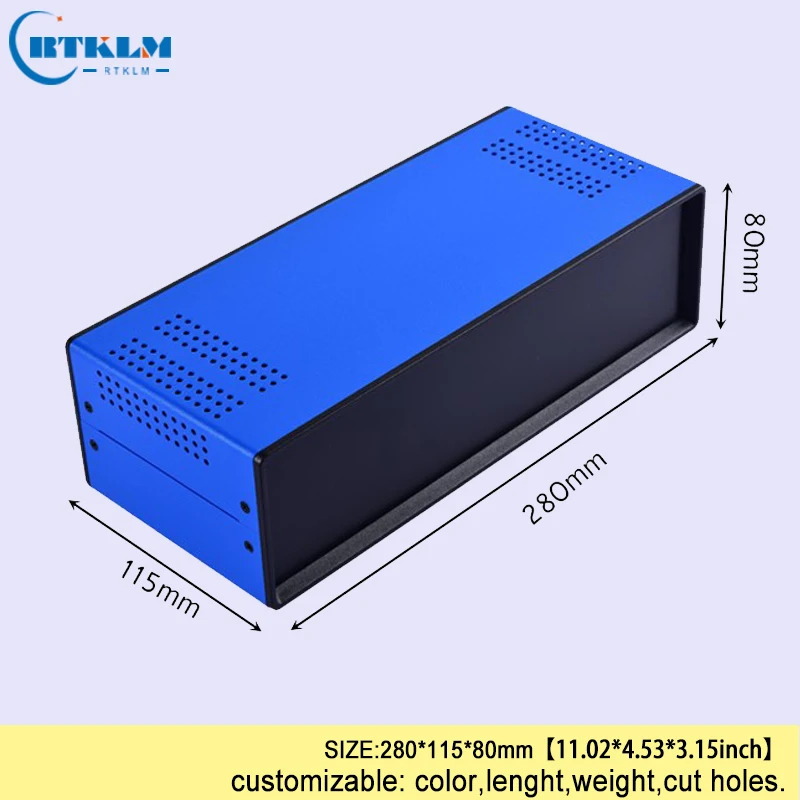 Железная электрическая конструкция корпуса провода Соединительная коробка DIY управления распределительная коробка PCB дизайн прибора чехол распределительная коробка 280*115*80 мм