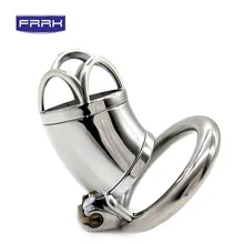 FRRK dildo metal Chastity Device Male Stainless Steel Chastity Belt Openwork Cock Cage Penis Ring sex toys for men adult game stainless steel metal heavy pendant rings chastity locks chastity belt alternative toys adult products