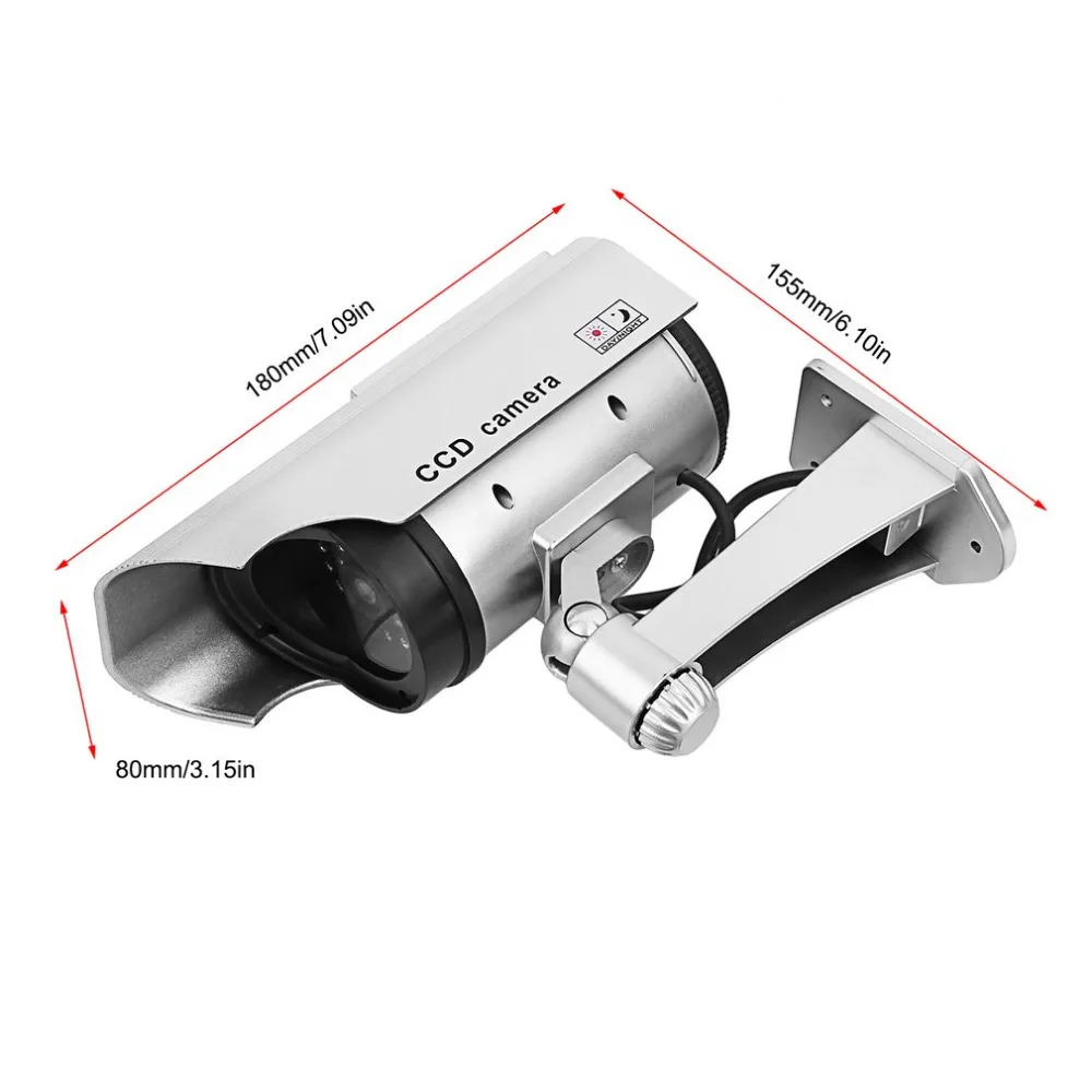 Солнечная приведенная в действие модель камеры-пустышки Камера Высокая моделирования CCTV Камера домашней безопасности Камеры Скрытого видеонаблюдения со светодиодной красный свет мигает