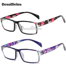 Классическая черная оправа очков для чтения Для женщин& Для мужчин дужки на пружине пресбиопические очки унисекс+ 1,0 1,5 2,0 2,5 3,0 3,5 4,0