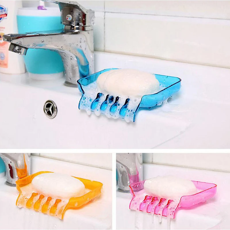 

Plastic Waterfall Soap Dish Drain Soap Box Shower Soap Holder Draining Kitchen Sink Sponge Holder Bathroom Accessories