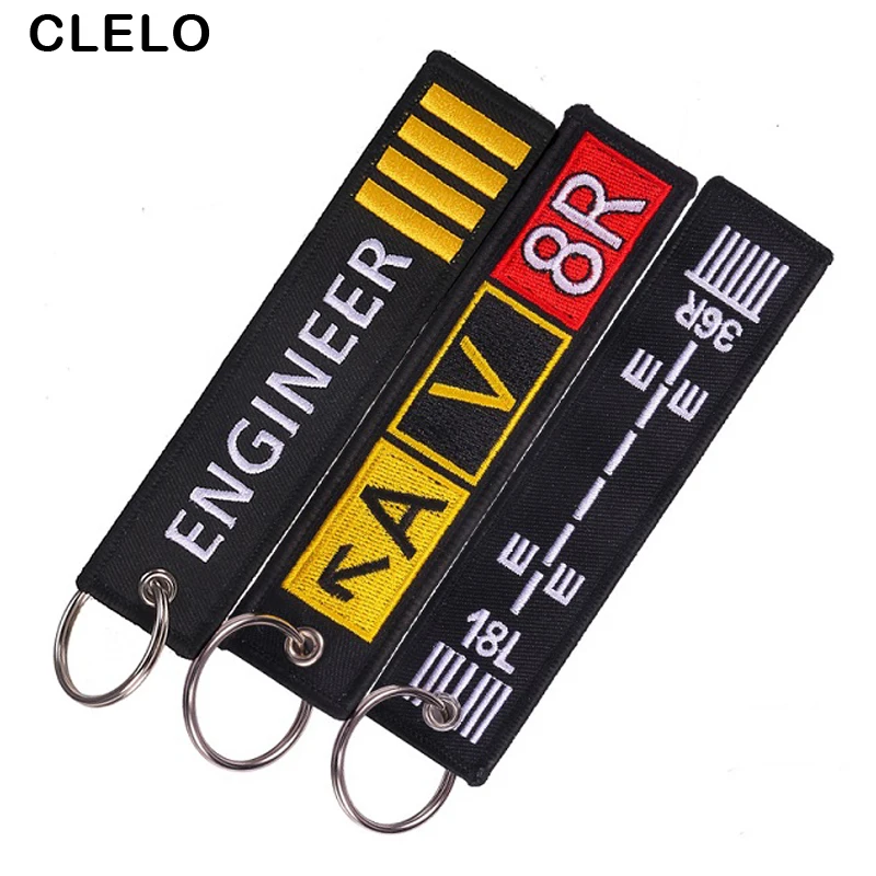 CLELO Embroidery Luggage Tag label Fashion Travel bag tag With Key Ring Special Gift for Flight Crew Aviation Lover 3pcs/lot CLELO Embroidery Luggage Tag label Fashion Travel bag tag With Key Ring Special Gift for Flight Crew Aviation Lover 3pcs/lot