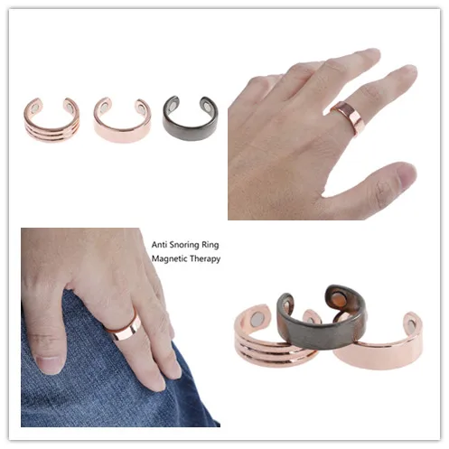 Anti Snore Ring Magnetic Adjustable Therapy Acupressure Treatment Against Snoring Device Snore Stopper Finger Ring Sleeping Aid