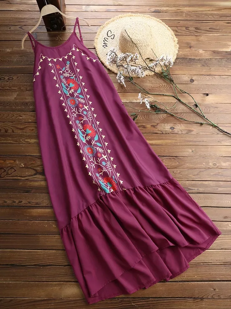 

print holiday beach boho dress big size XL 2XL plus size clothes casual women summer dress large size long maxi dress sleeveless