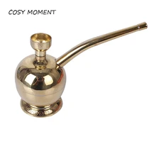 Уютный момент мини трубка для курения кальяна портативная металлическая трубка для курения воды латунная трубка для табака для кальяна/Чича YJ264