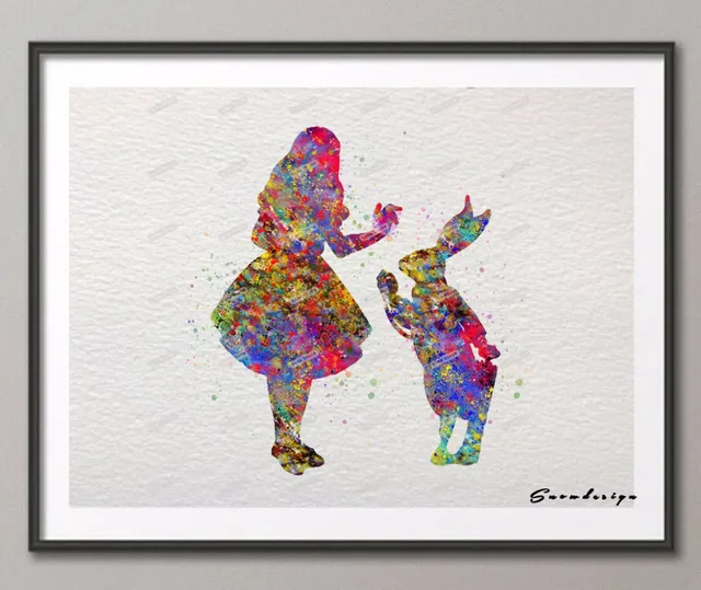 Alice In Wonderland Wall Art aliexpress : buy original watercolor alice in wonderland wall Alice In Wonderland Wall Art aliexpress : buy original watercolor alice in wonderland wall