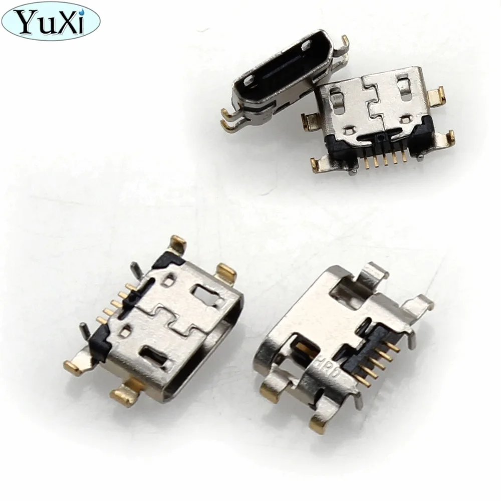 

YuXi Micro mini USB jack socket charging Port Dock replacement Connector For Lenovo Vibe A7020 K52t38 K52e78 K5 Note For Meizu