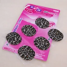 Силиконовые наклейки с леопардовым принтом, 10 упаковок, круглые подушечки, наклейки, облегчающие боль, вкладыши для ухода за ногами