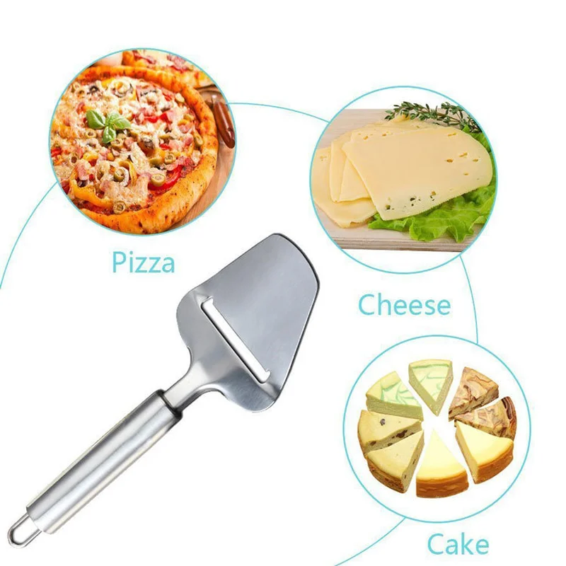 Многофункциональный нож для резки сыра из нержавеющей стали, резак для торта, столовые приборы, треугольный нож для пиццы, пирога, кухонные инструменты, нож для сыра