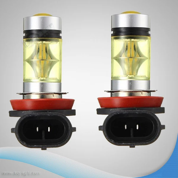 1 пара желтый цвет автомобилей туман лампа DC12V 24 В H11 LED 100 Вт | Автомобили и