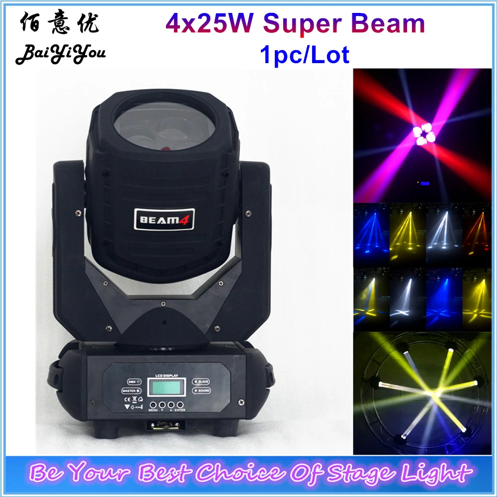 

1X Good Quality 4x25W Super Beam LED Moving Head Beam Bar Effect Stage Light 4 Eyes Super Bright DJ DMX Beam Light
