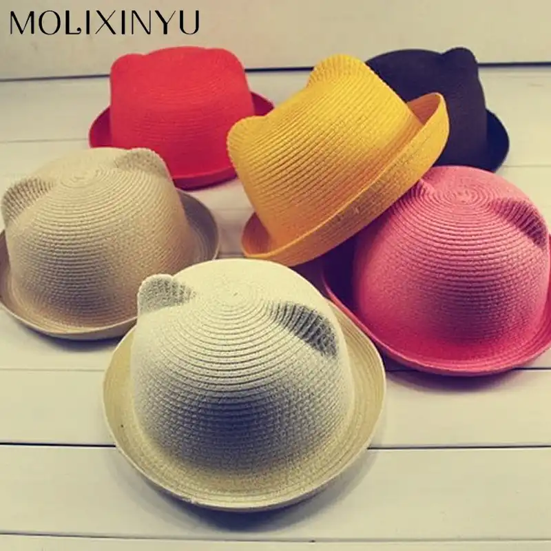 Kids Bunny Ears Hat Cap Bucket Hats Girls Boys Unisex Cosy Children Fashion Hats