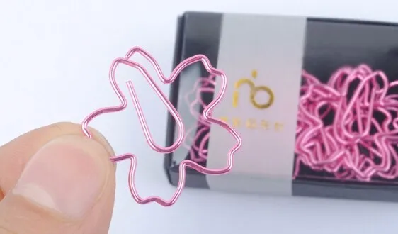 12 pçslote qualidade superior chapeado rosa clipes
