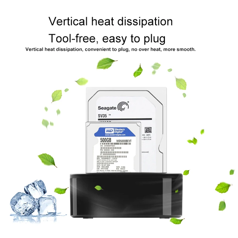 

UASP Dual-Bay SATA USB 3.0 Multi-functional HDD Docking Station External Base for 2.5'' / 3.5'' inch 2.5 3.5 Hard Drive USB3.0