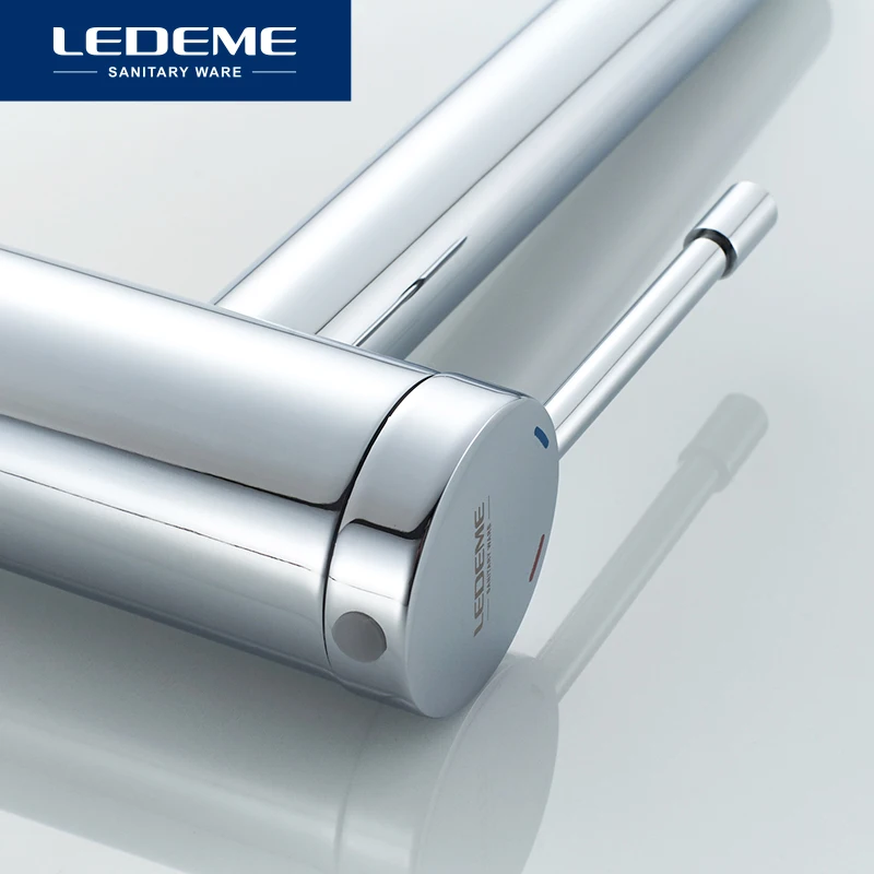 Günstige LEDEME Becken Armaturen Heißer und Kalten Chrom finish Messing Wc, Waschbecken Bad Hohe Wasserhahn Wasser Kran Gold Becken Mischbatterie l1147
