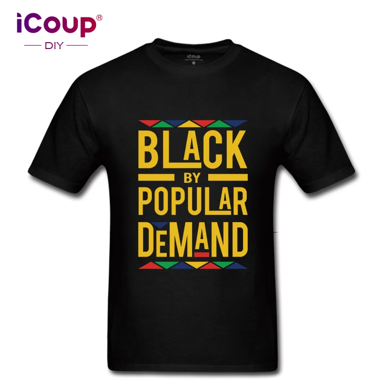 

iCoup Men's BLACK BY POPULAR DEMAND 100% Cotton Short Sleeve