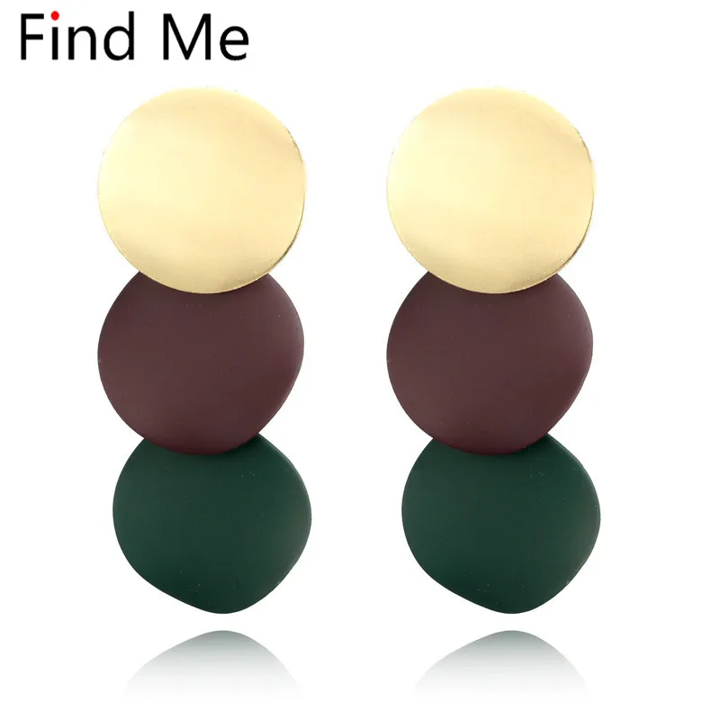 Женские серьги-капельки Find Me длинные Винтажные серьги с неровным геометрическим