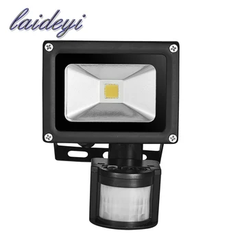 

8pcs 10W COB led flood lights PIR motion sensor AC85-265V outdoor lighting 700lms luminaire with motion sensor garden light