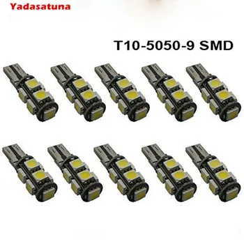 

Kit 10 Lampada Cambus Canceller 9 Led 5050 T10 Pingo Torpedo