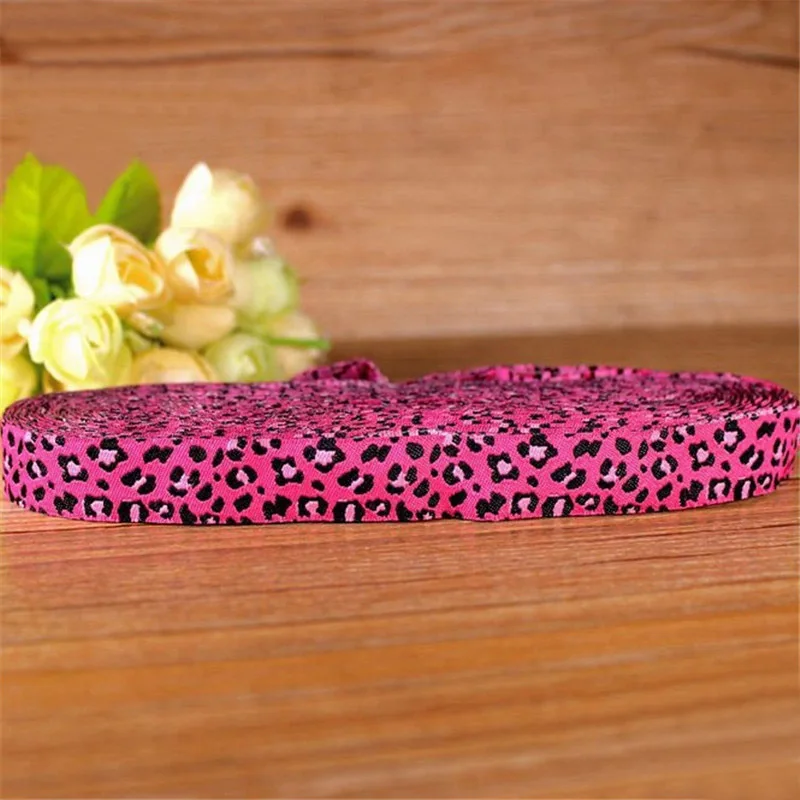 

2016 NEW 5/8 '(16 mmx10yards) 100% Polyester Red leopard grain Woven Jacquard Ribbon for DIY Dog collar Free Shipping