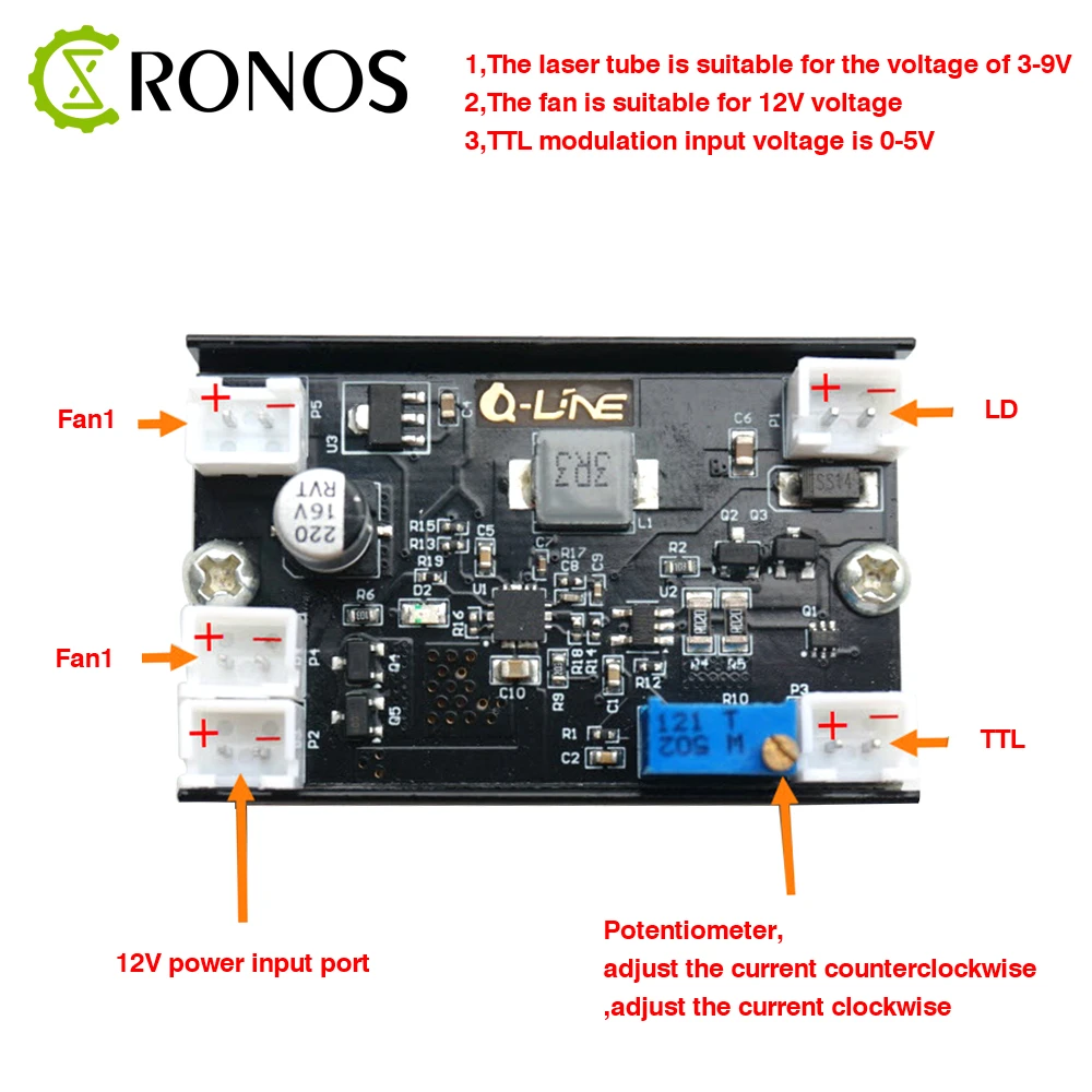Drives & Motor Controls Laser Diode LD Driver Board StepDown Constant Current Drive Circuit of